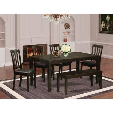 Stephentown 6 piece solid deals wood dining set